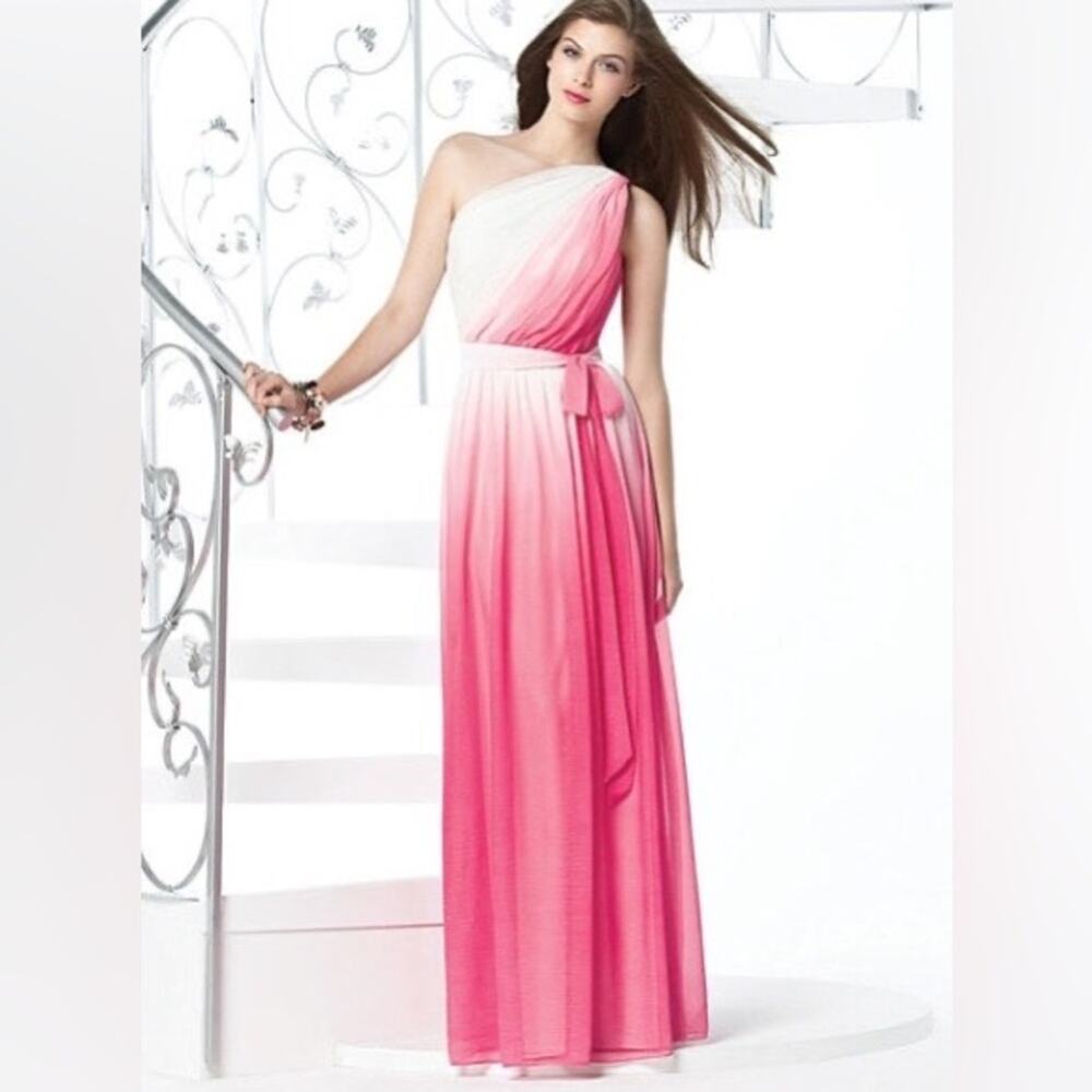 DESSY COLLECTION 2831P SZ 4 Daiquiri Ombre  BRIDESMAID PROM GOWN DRESS